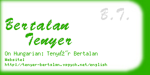 bertalan tenyer business card